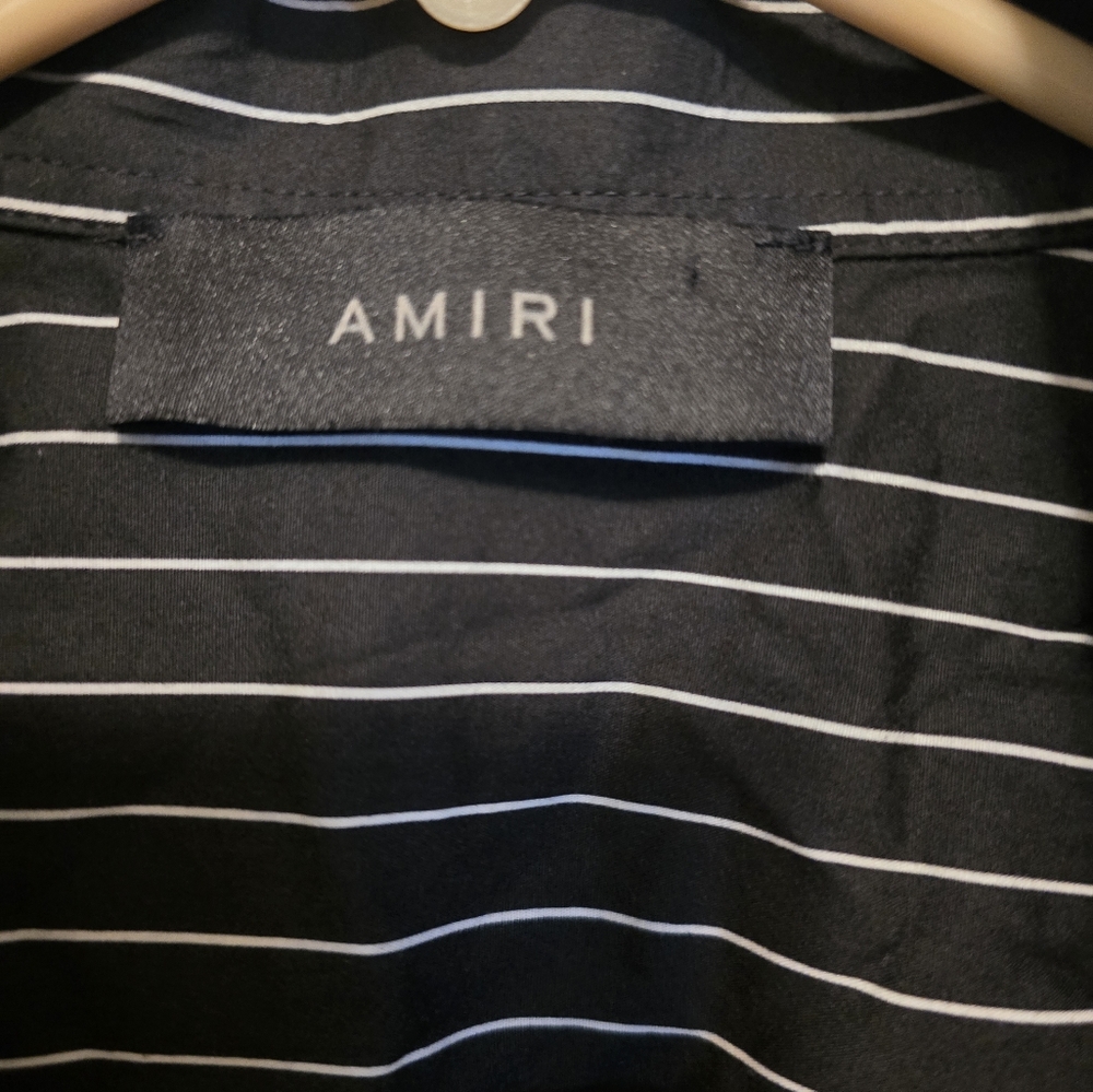 AMIRI Black and White Striped Shirt - Picture 3 of 5